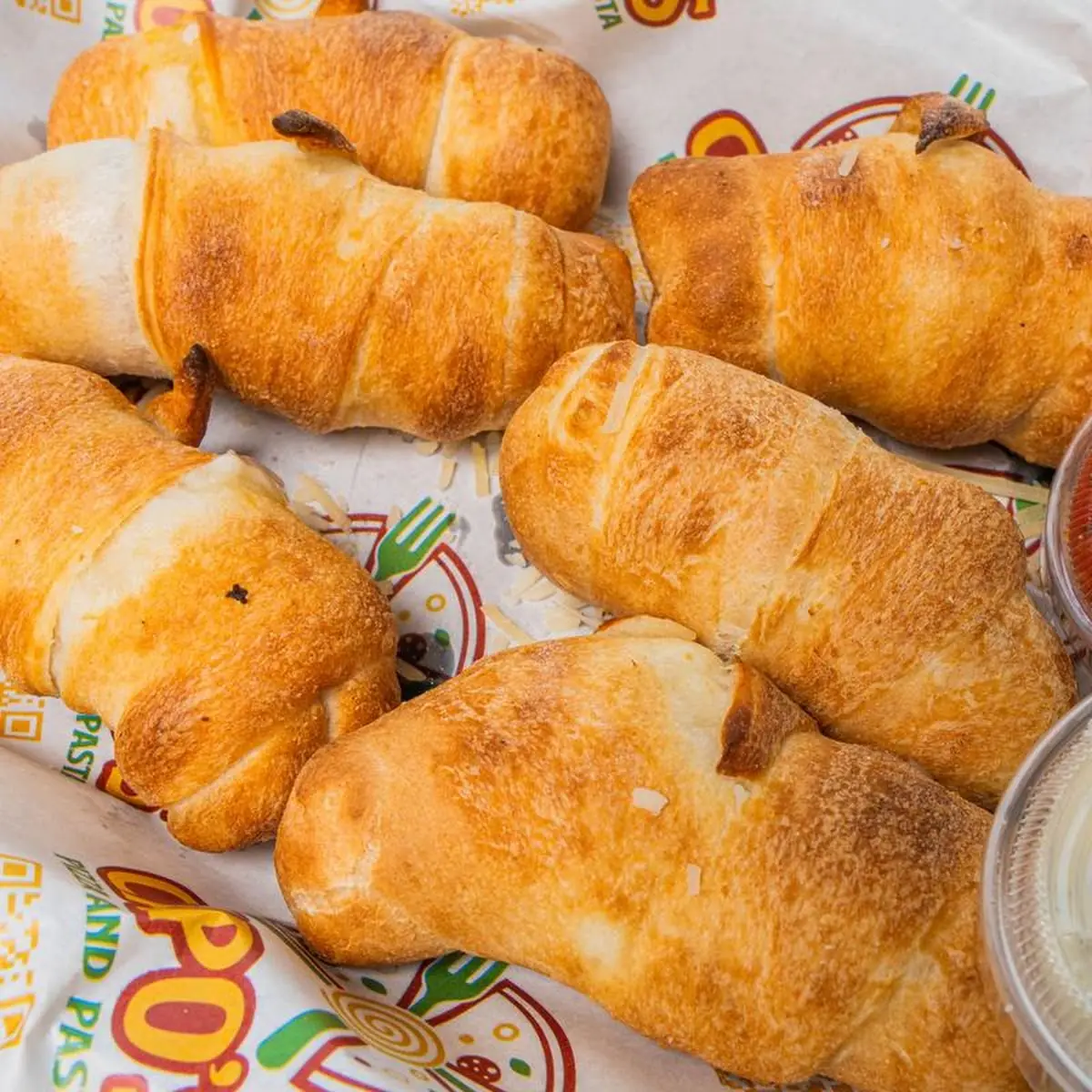 Cheese Filled Breadsticks with Dipping Sauces