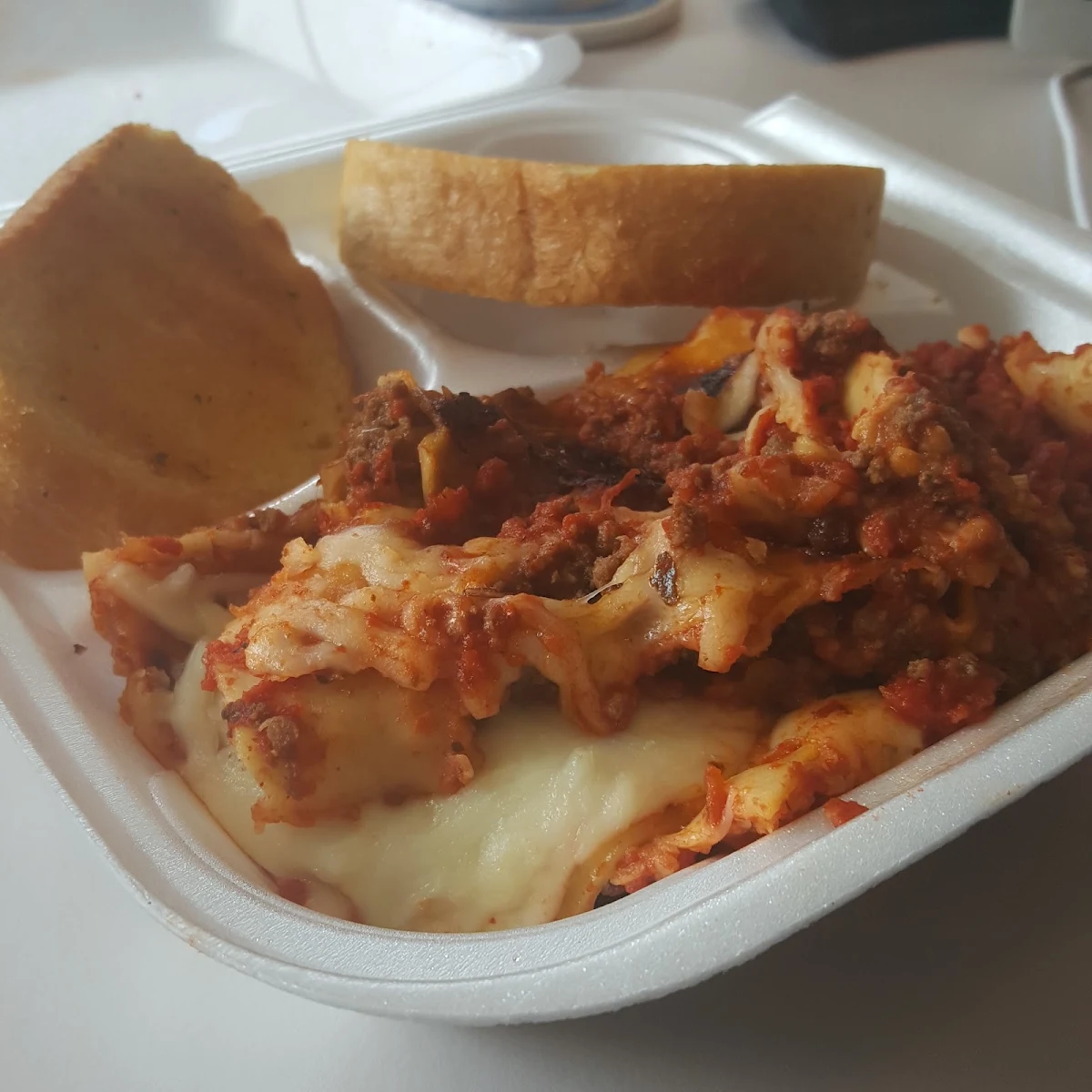 Lasagna and Garlic Bread