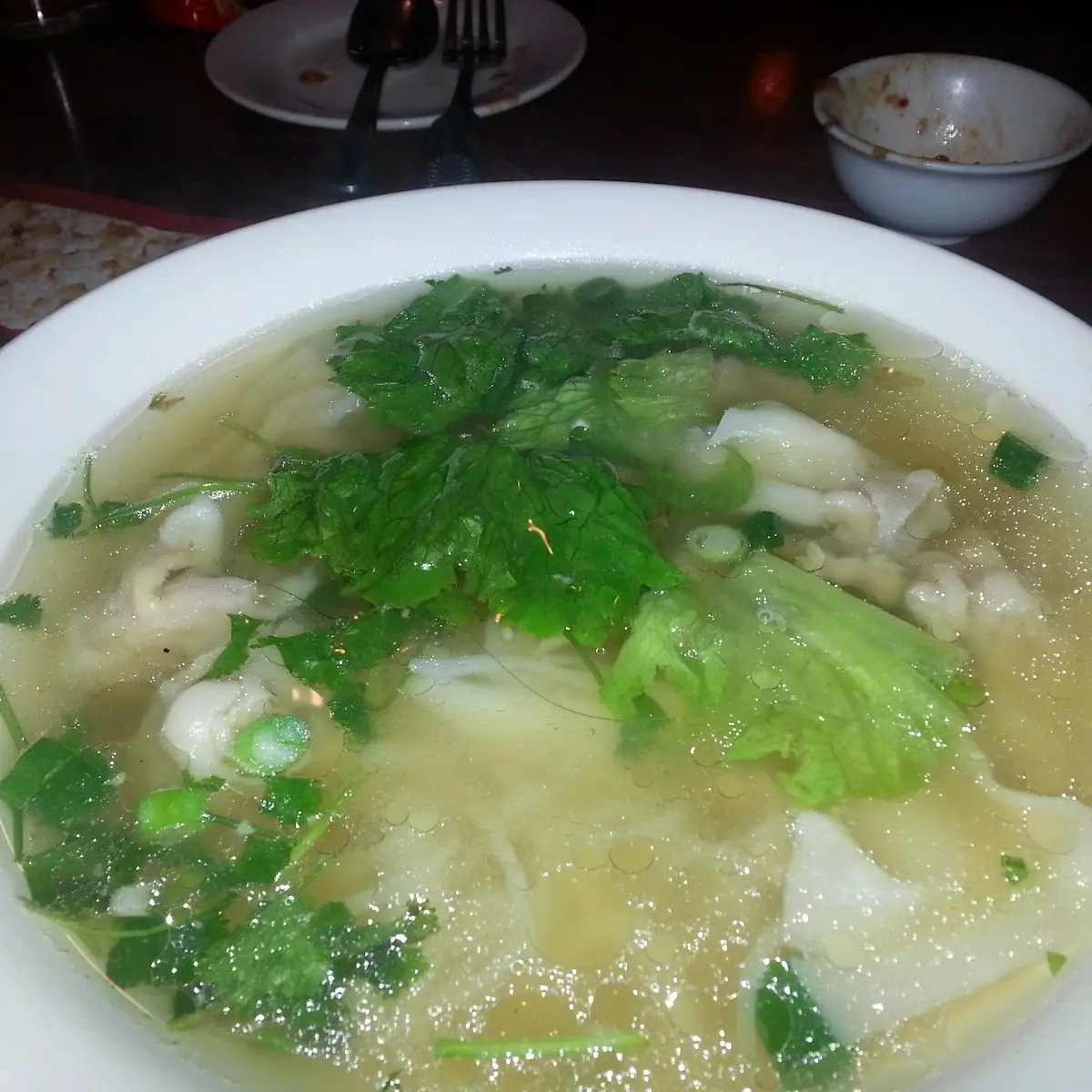 Wonton Soup with Rice Noodle