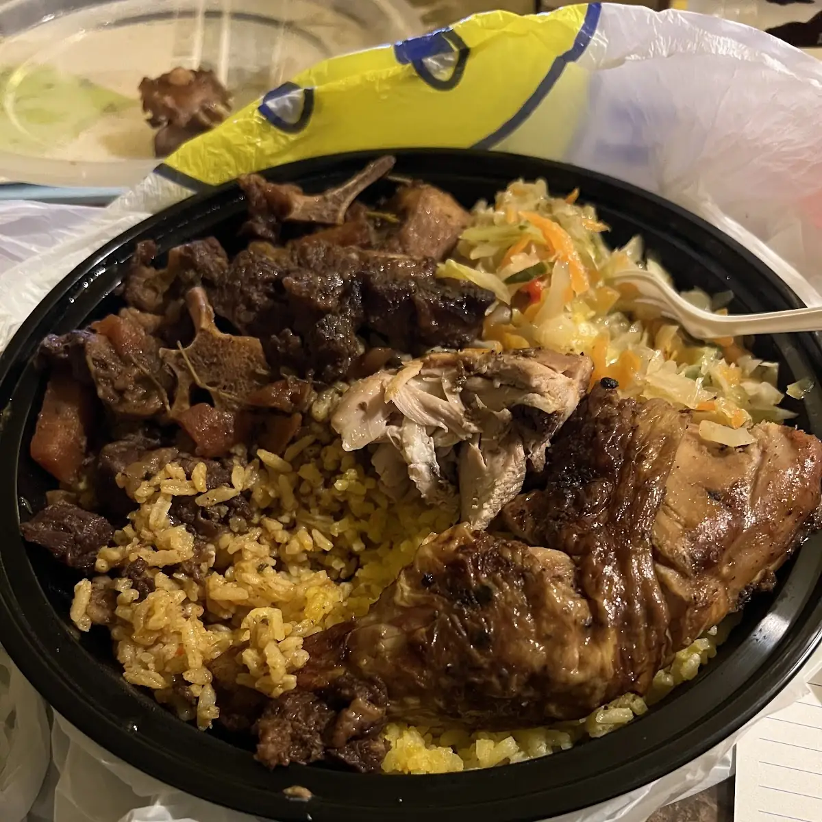 Reggae Rice and Steamed Vegetables