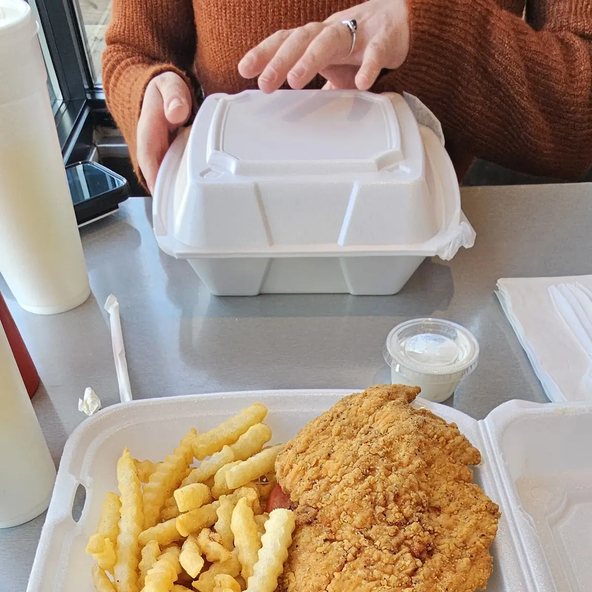 Crispy Chicken Parmesan Meal (Includes Fries & Soft Drink)