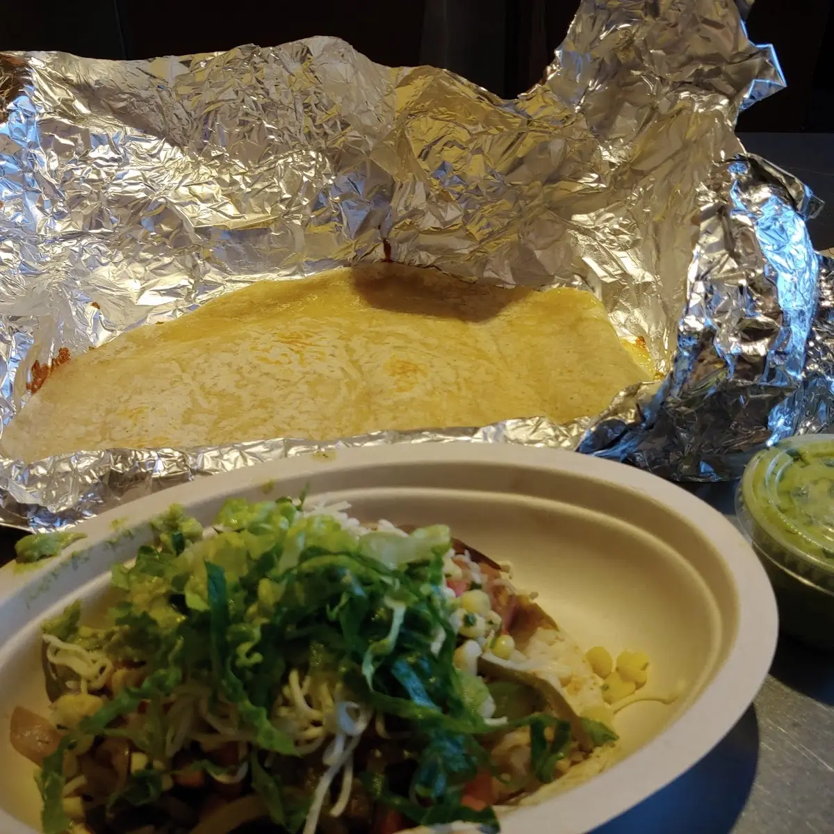 Veggie Bowl and Cheese Quesadilla