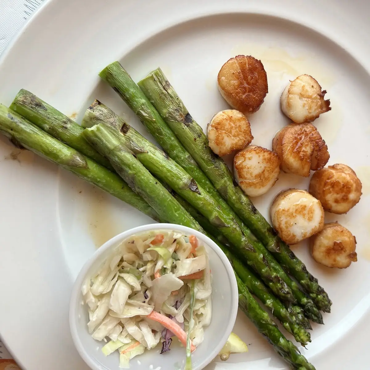 Pan-Seared Jumbo Scallops Shrimp & Lobster Tail