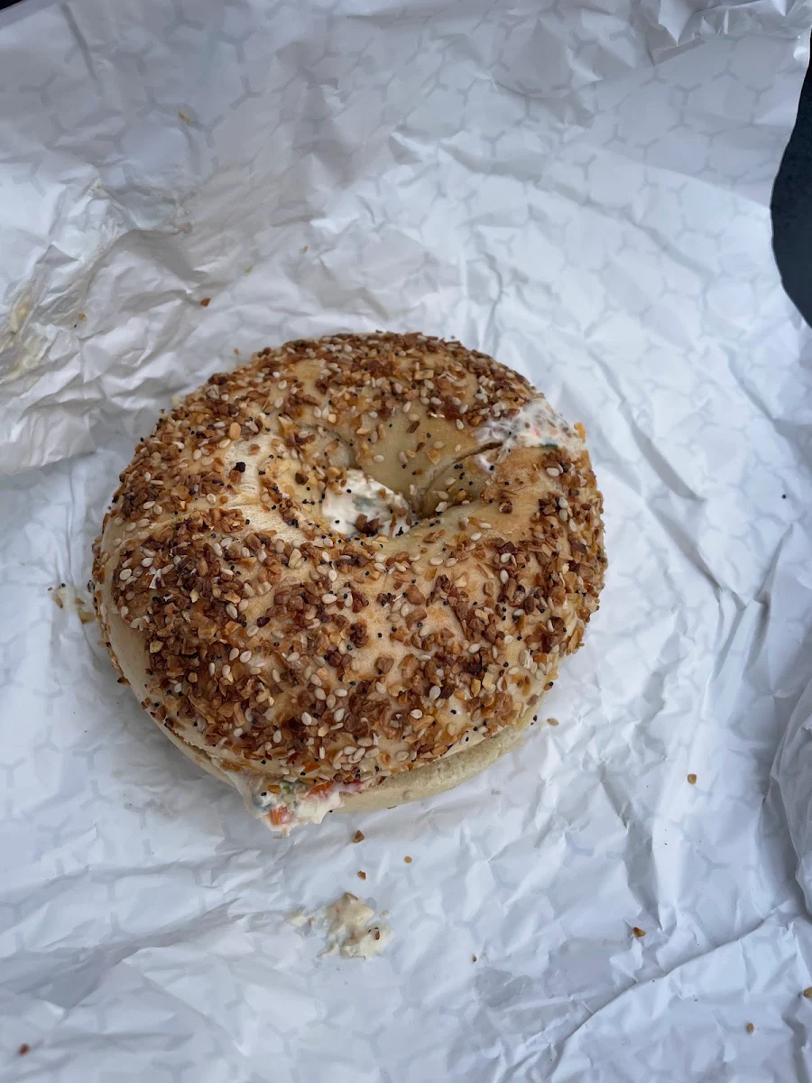 Everything Bagel Bacon Egg and Cheese