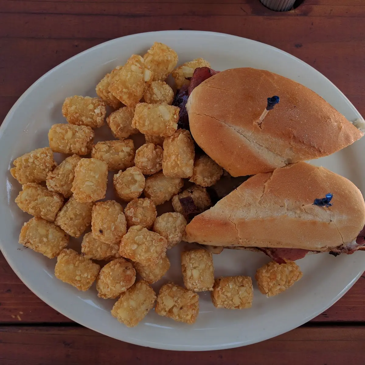 Cheese Steak and Tots