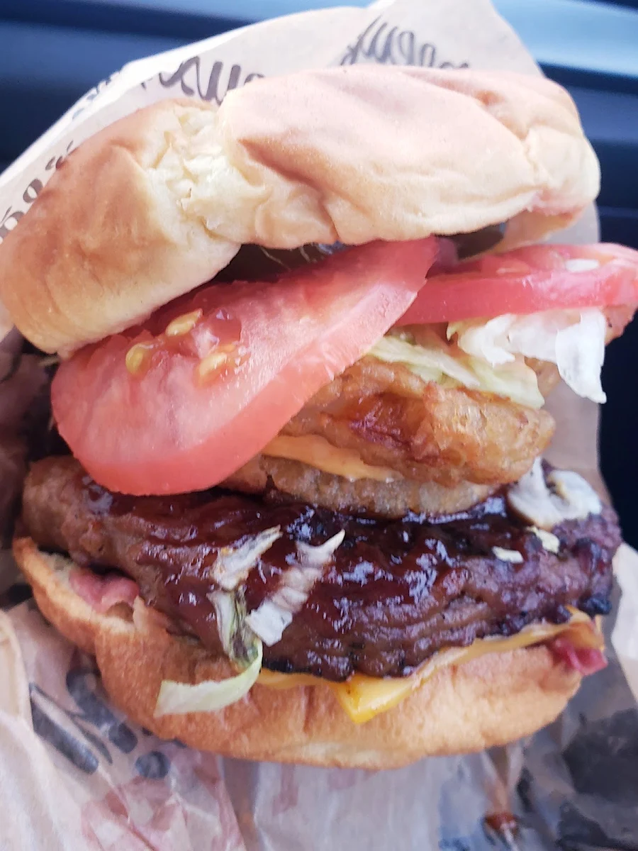 Angus BBQ Bacon Ringer Melt Burger