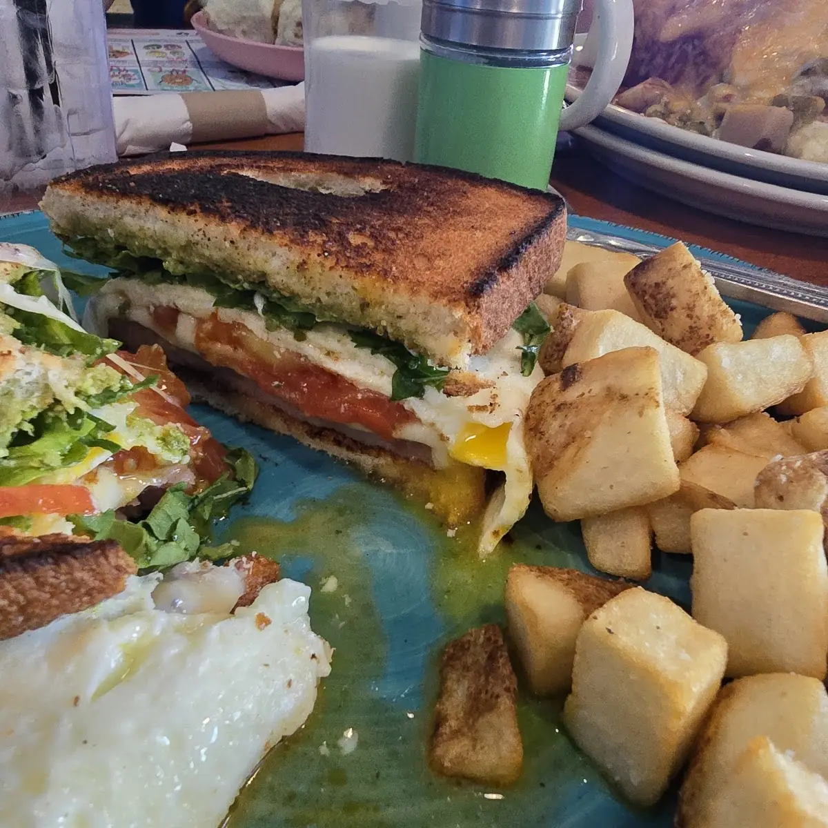 Pesto Ham Breakfast Sandwich