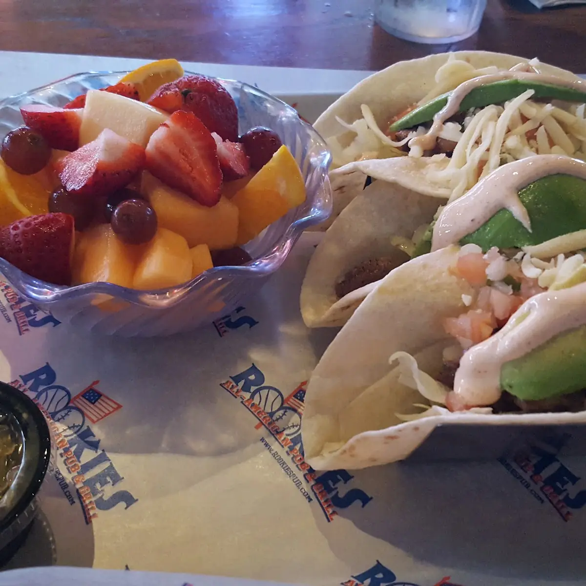 Steak Tacos with Fruit Cup