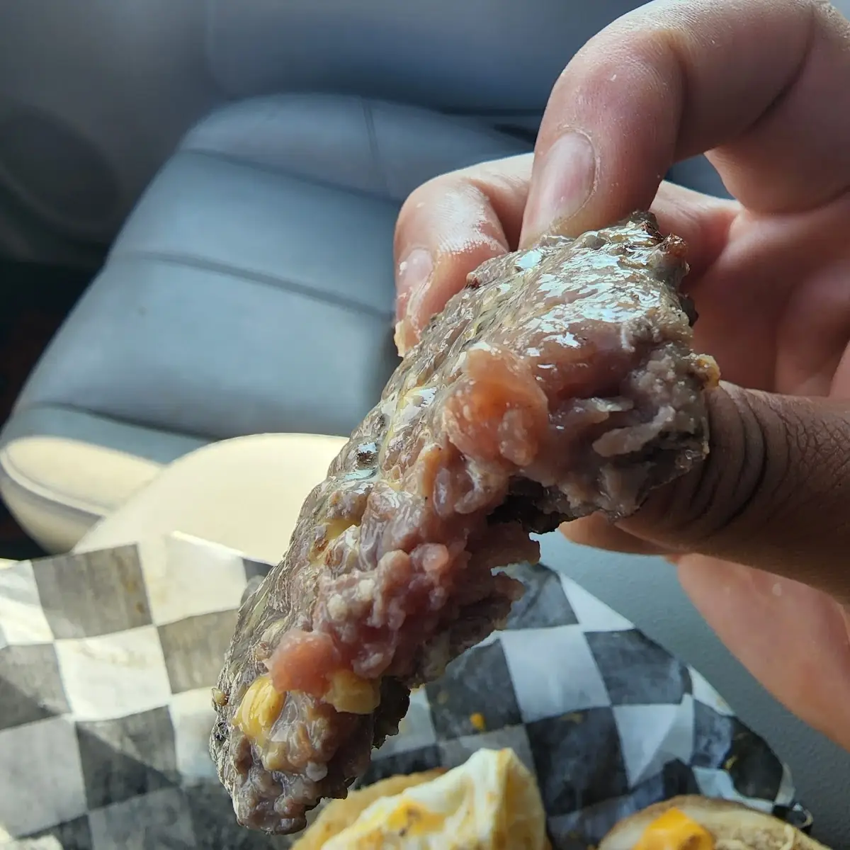 Raw Steak Egg and Cheese Biscuit