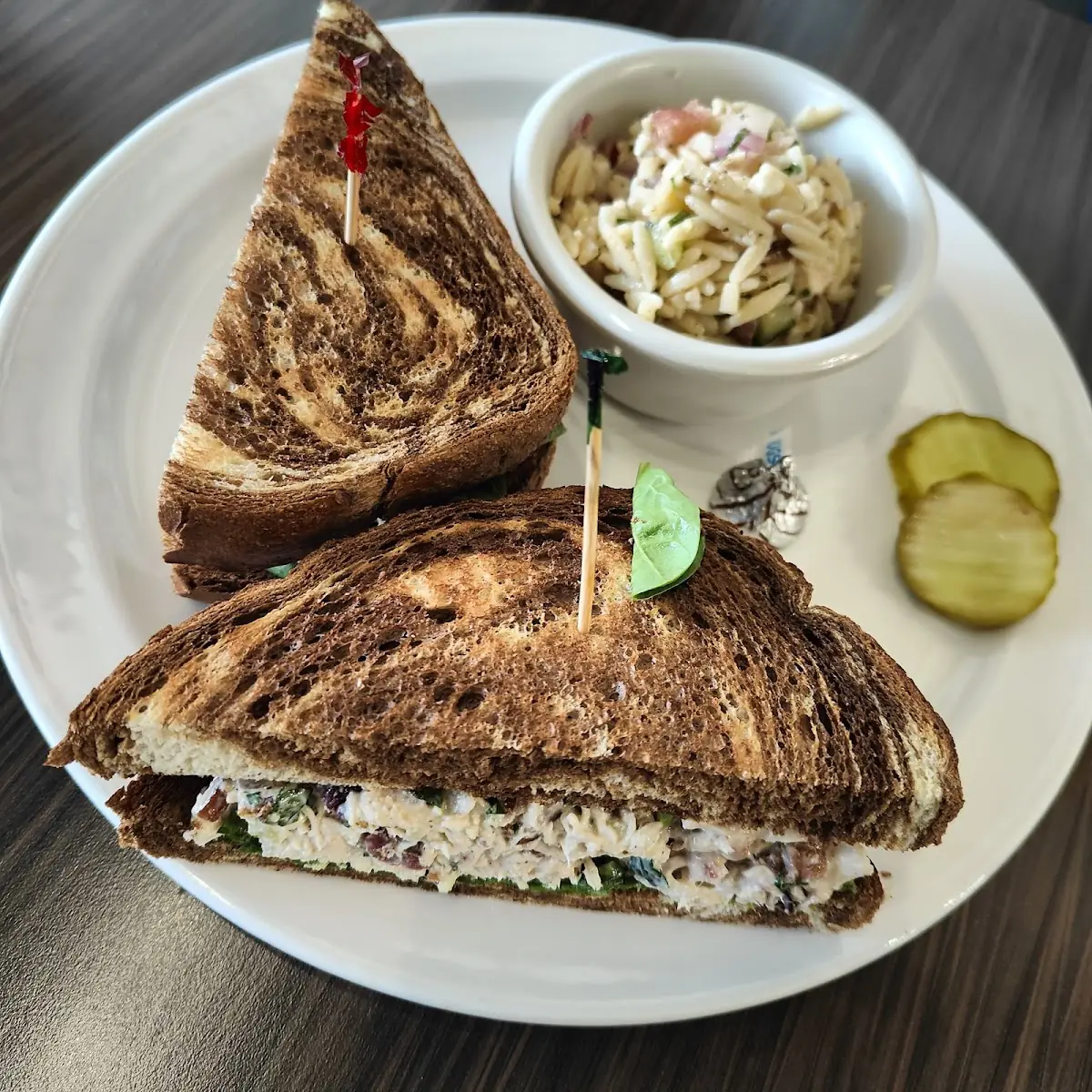 Chicken Salad on Marbled Rye