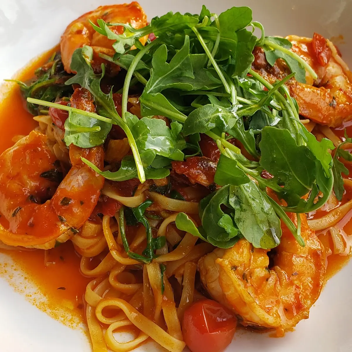 Shrimp Linguine with Clam Sauce