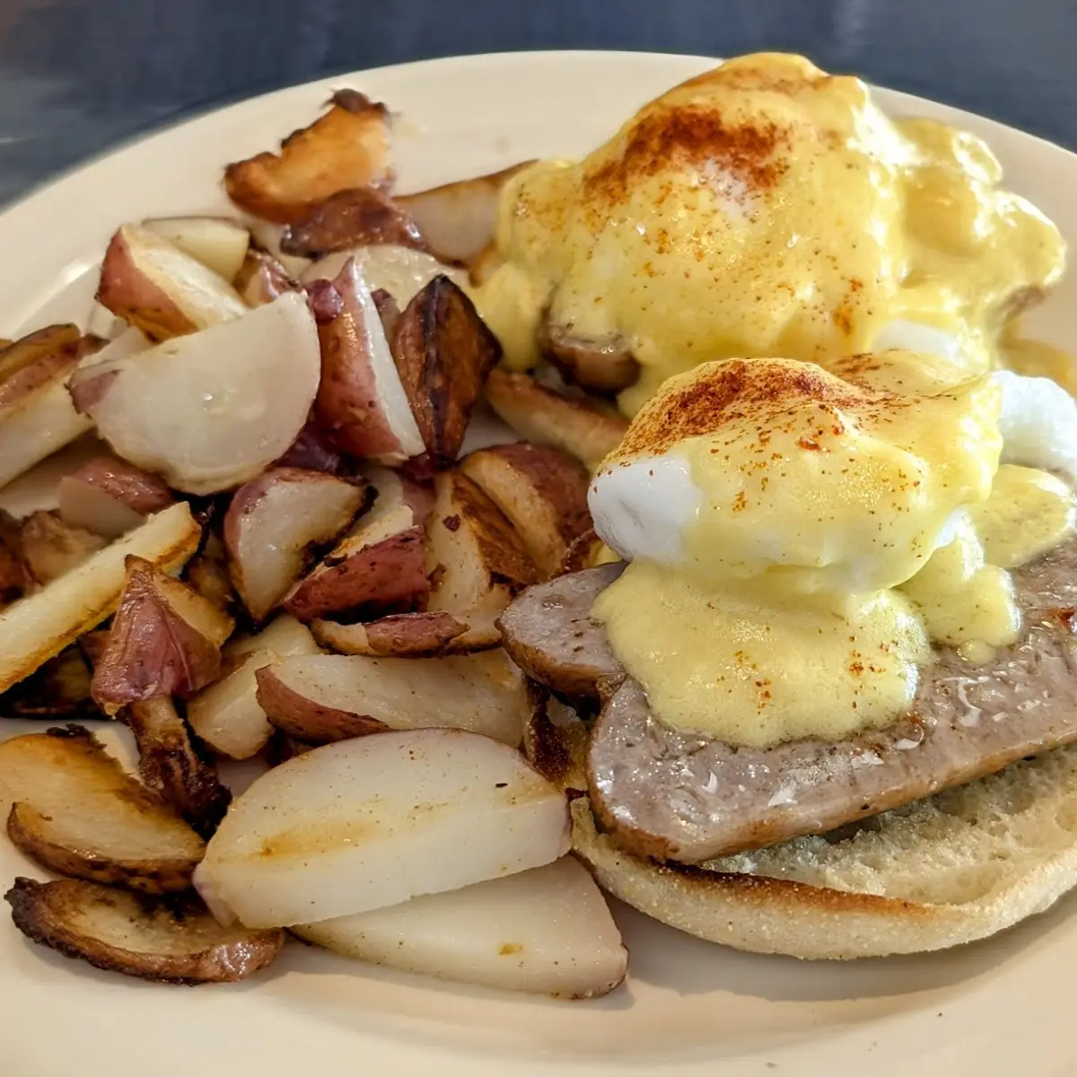 Eggs Benedict with Hash Browns