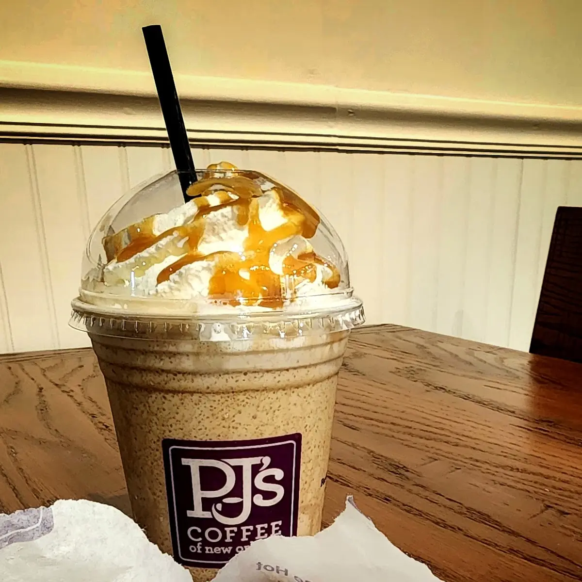 Beignets and Caramel Frappe