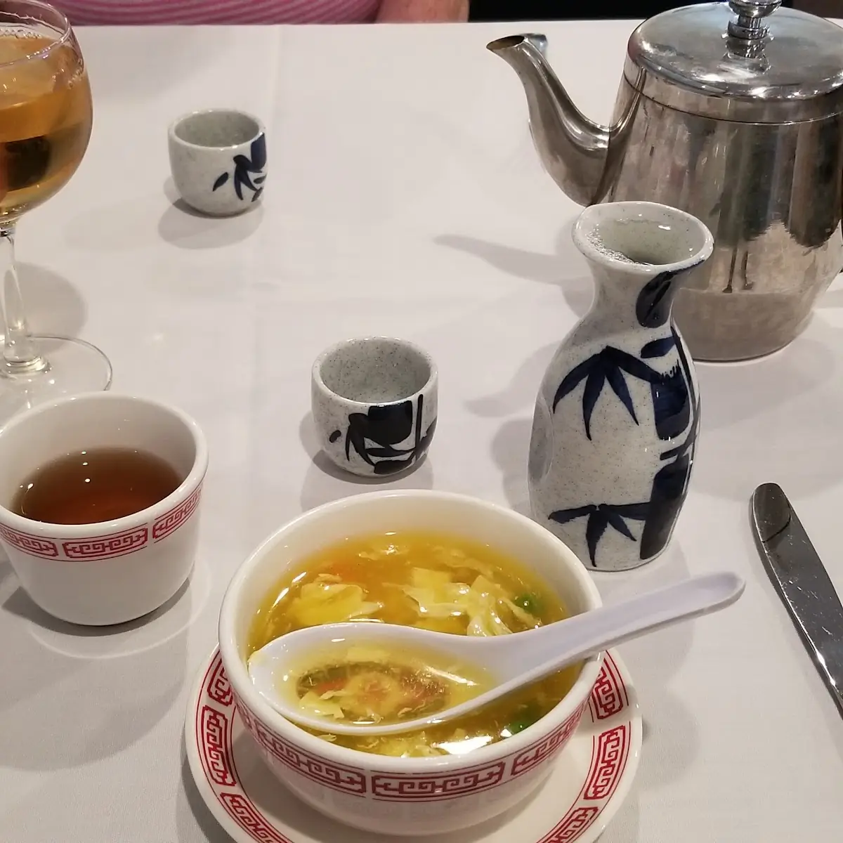 Plum Wine Sake Hot Tea Egg Drop Soup