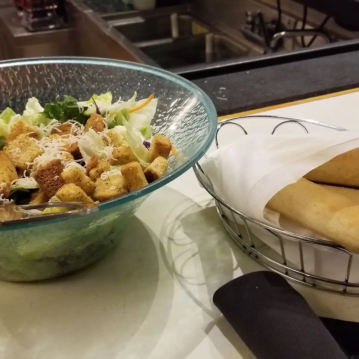 Bread Sticks and Salad
