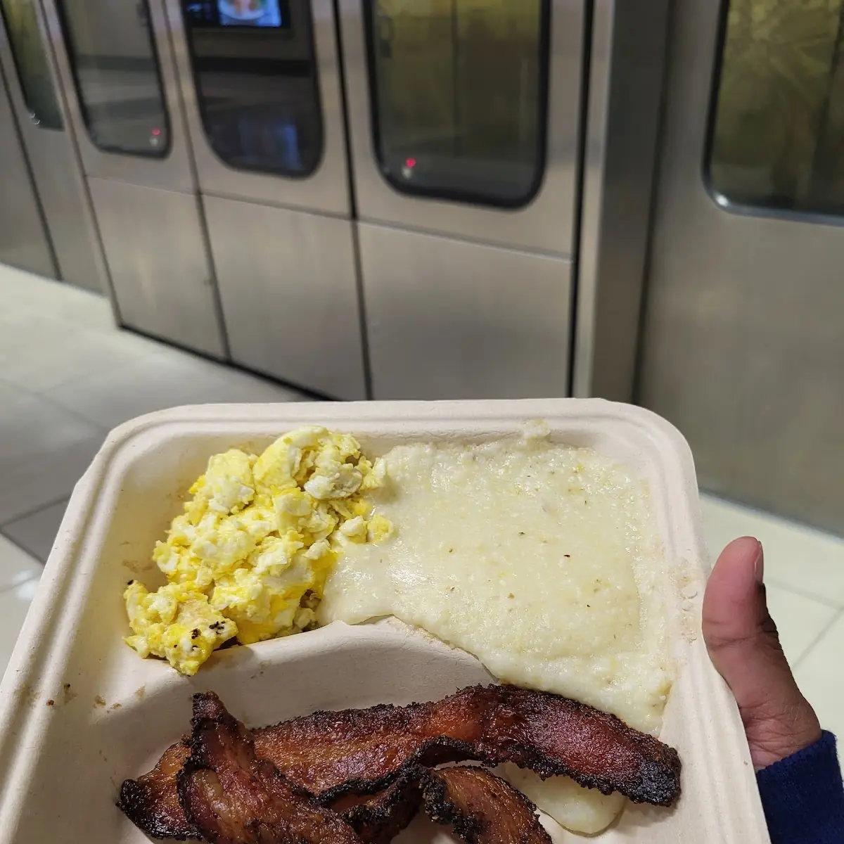 Breakfast Buffet Bacon Grits Eggs