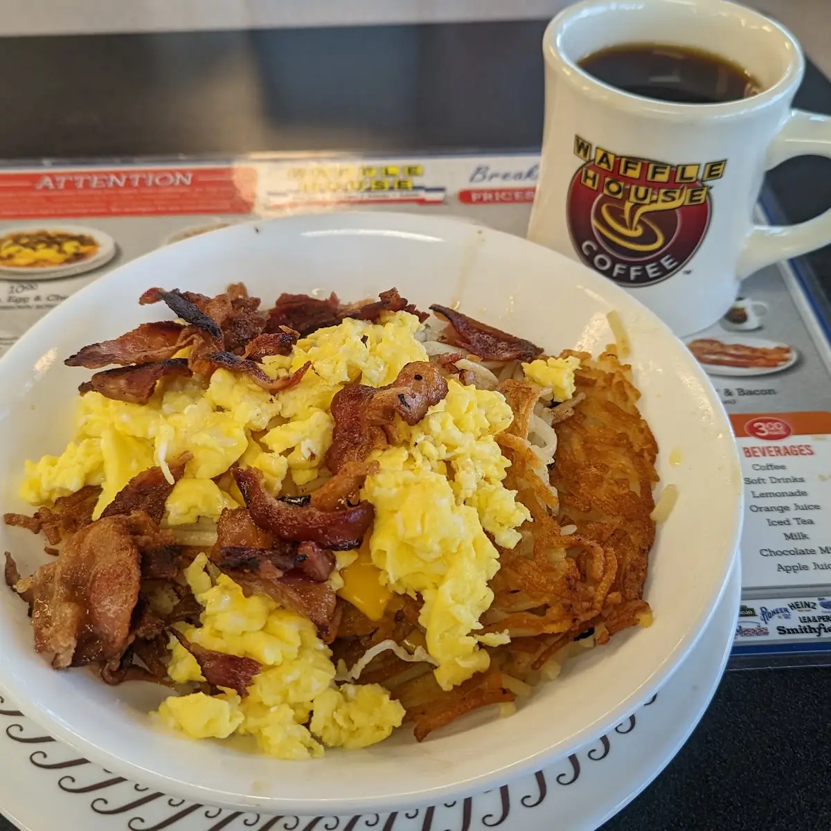 Hash Browns Bowl with Bacon