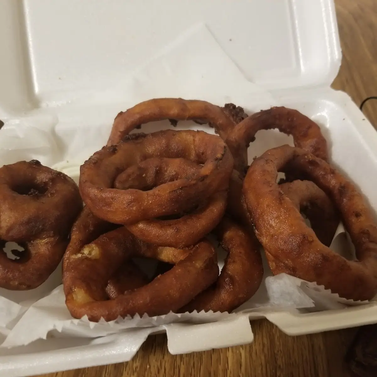 Over Burnt Onion Rings