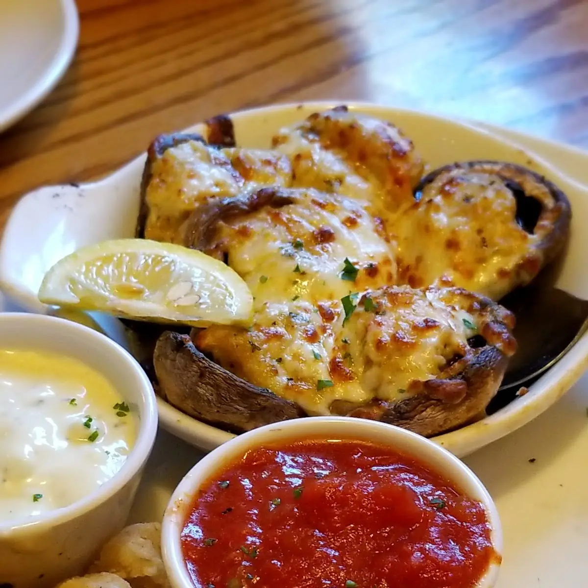 Stuffed Mushrooms & Calamari