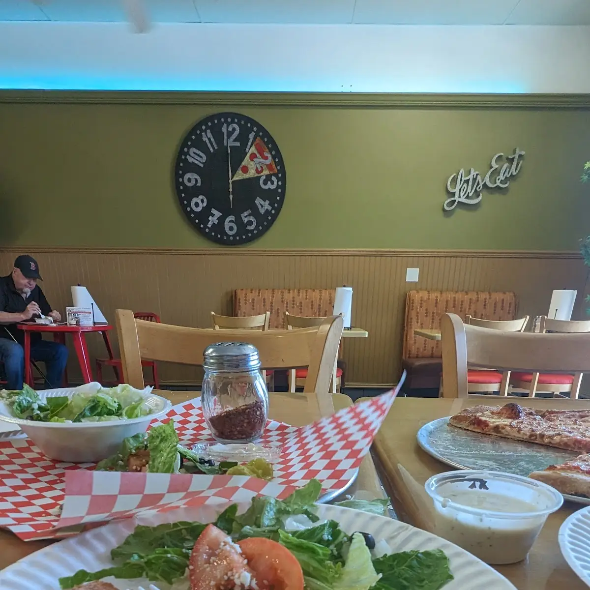 Cheese Pizza and Salad