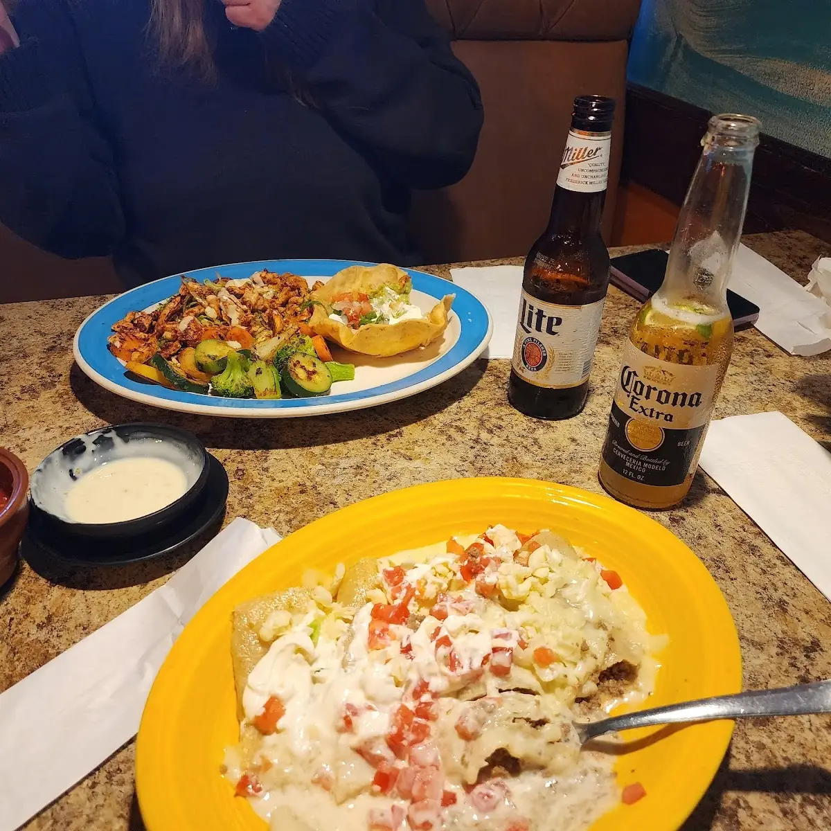 Sante Fe Salad and Enchilada Supreme