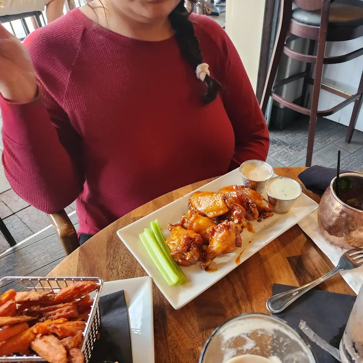 Blue Cheese with Bourbon Wings
