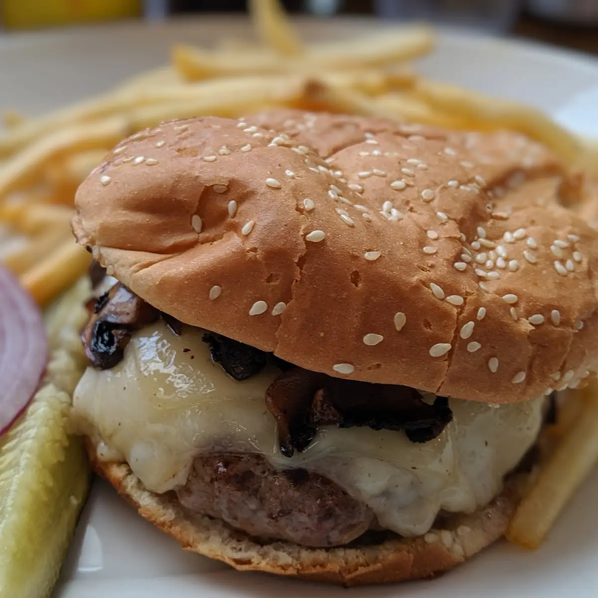 Mushroom Swiss Burger