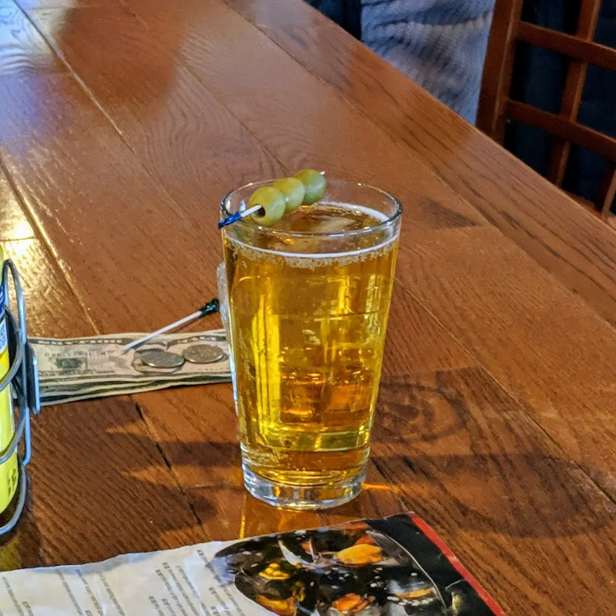 Miller Lite & Olives