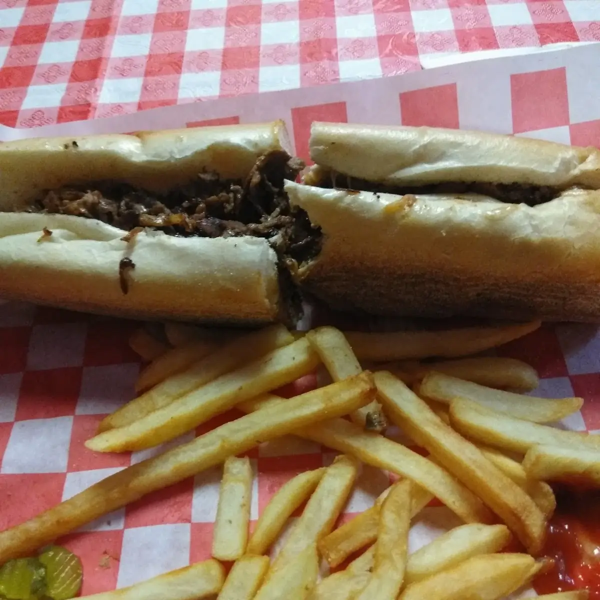 Cheese Steak and Fries