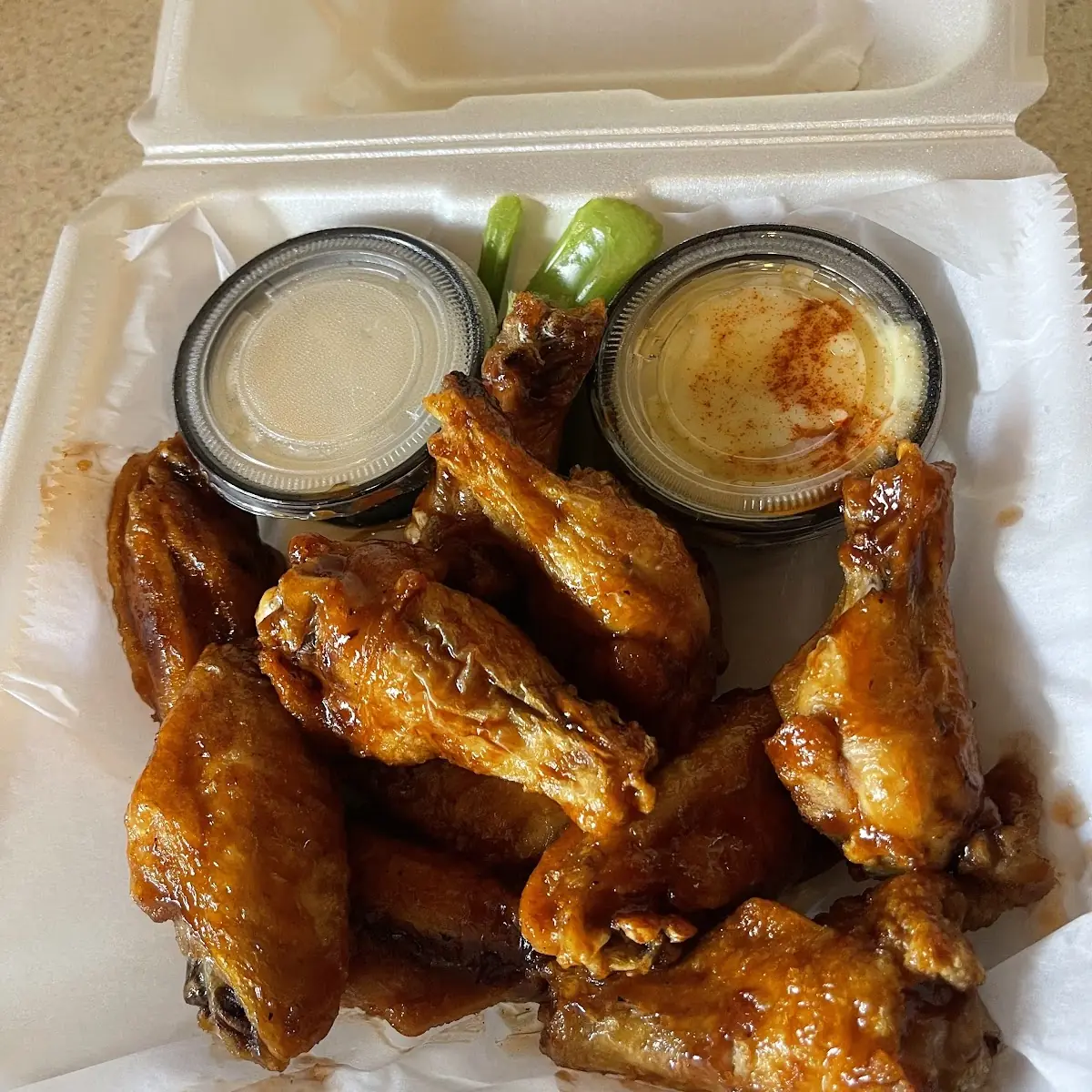 Peach Bourbon Wings