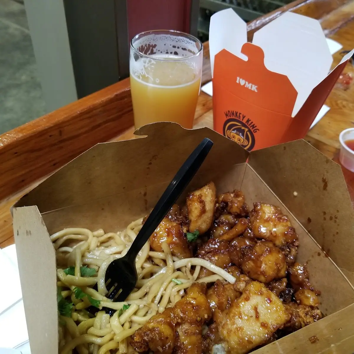 Boneless Wings with Garlic Noodles