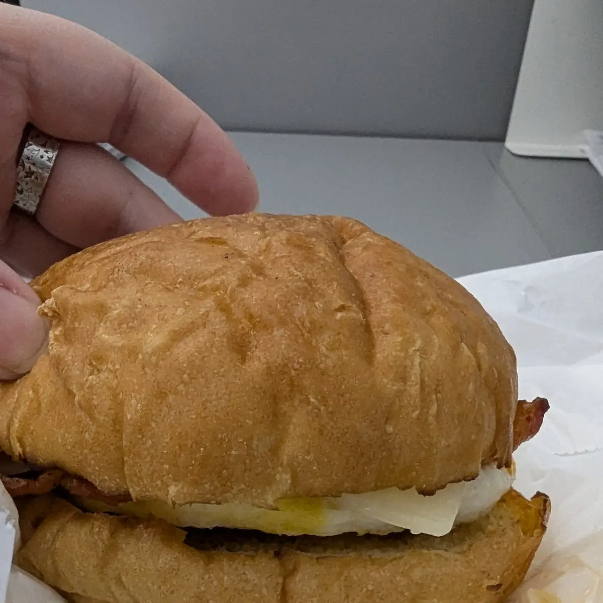 Hot Honey Bacon Egg and Cheese