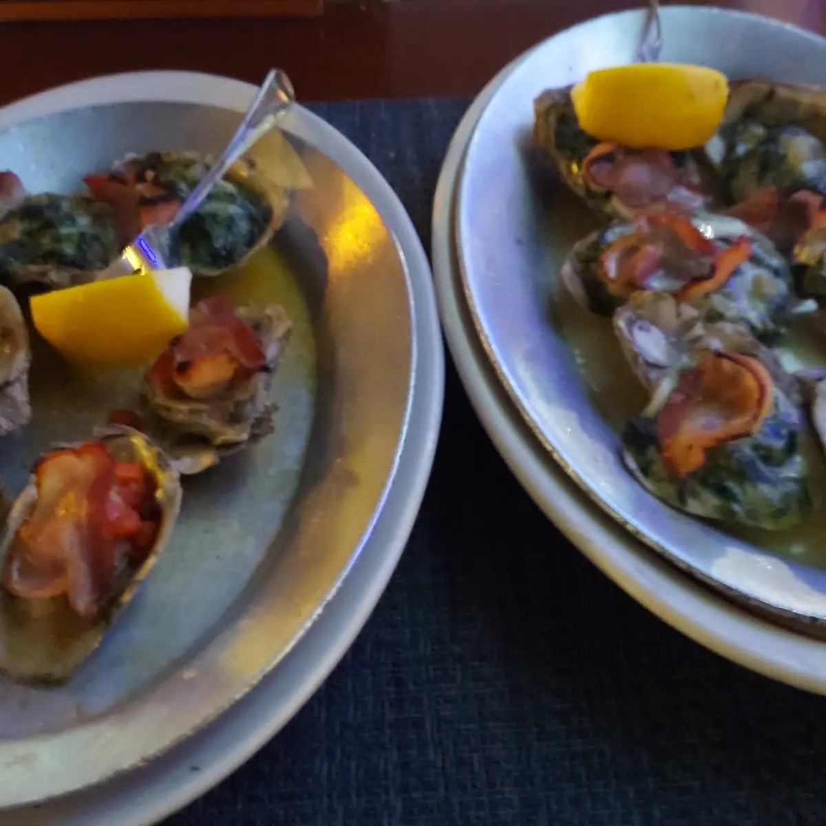 Oysters Rockefeller and Oysters Casino