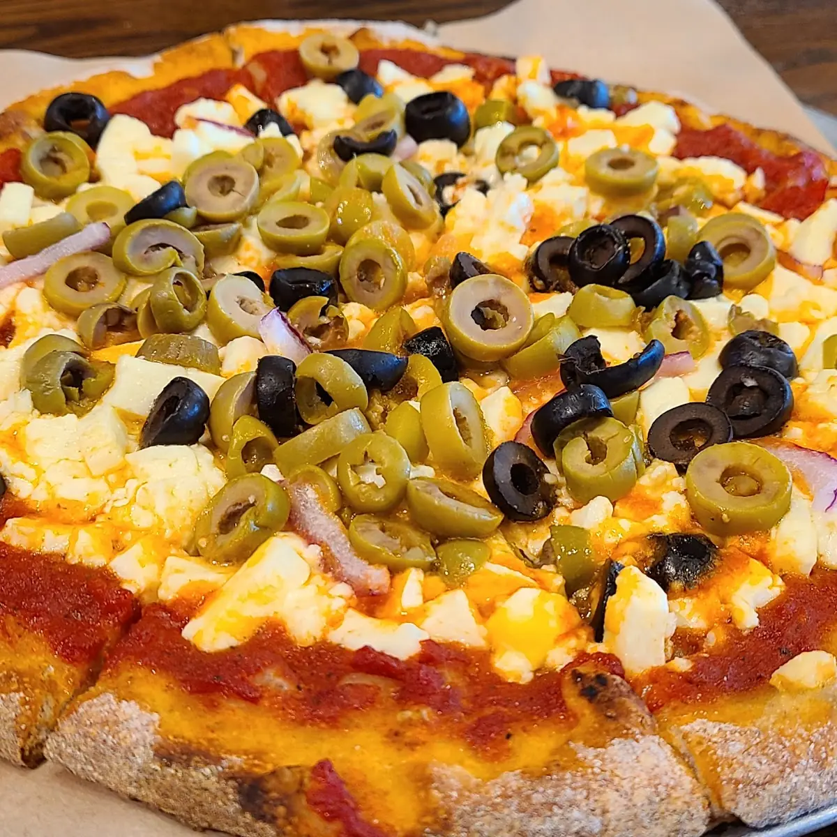 Pizza with Feta Cheese