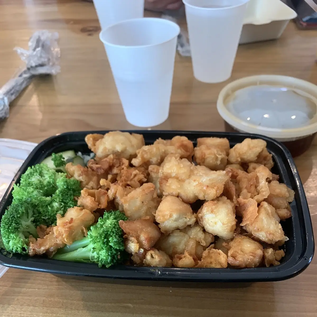 Fried Chicken with Broccoli
