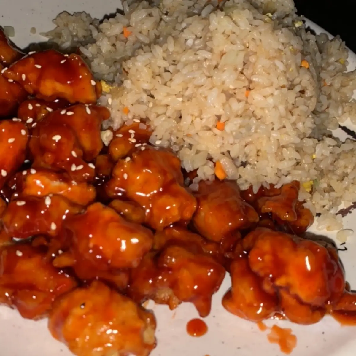 Sesame Chicken with Fried or Steamed Rice