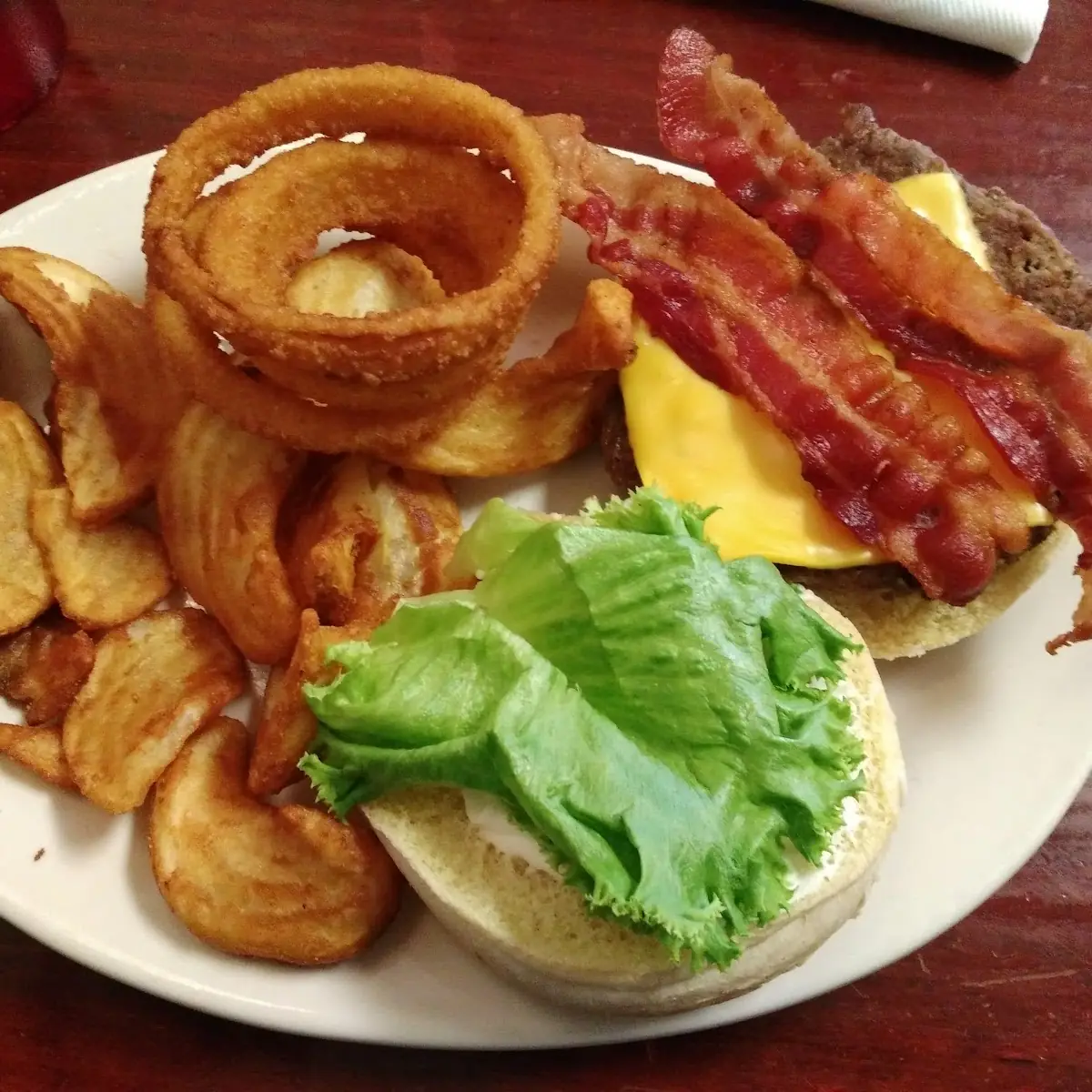 Bacon Cheeseburger with Steak Fries