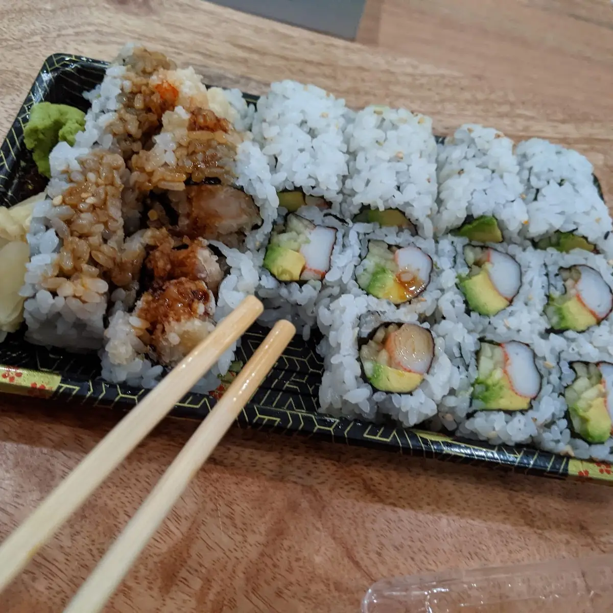 Shrimp Tempura Roll and California Roll