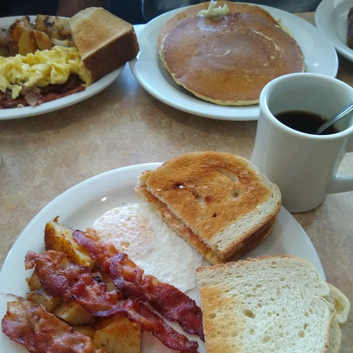 One Egg with Bacon Sausage and Toast