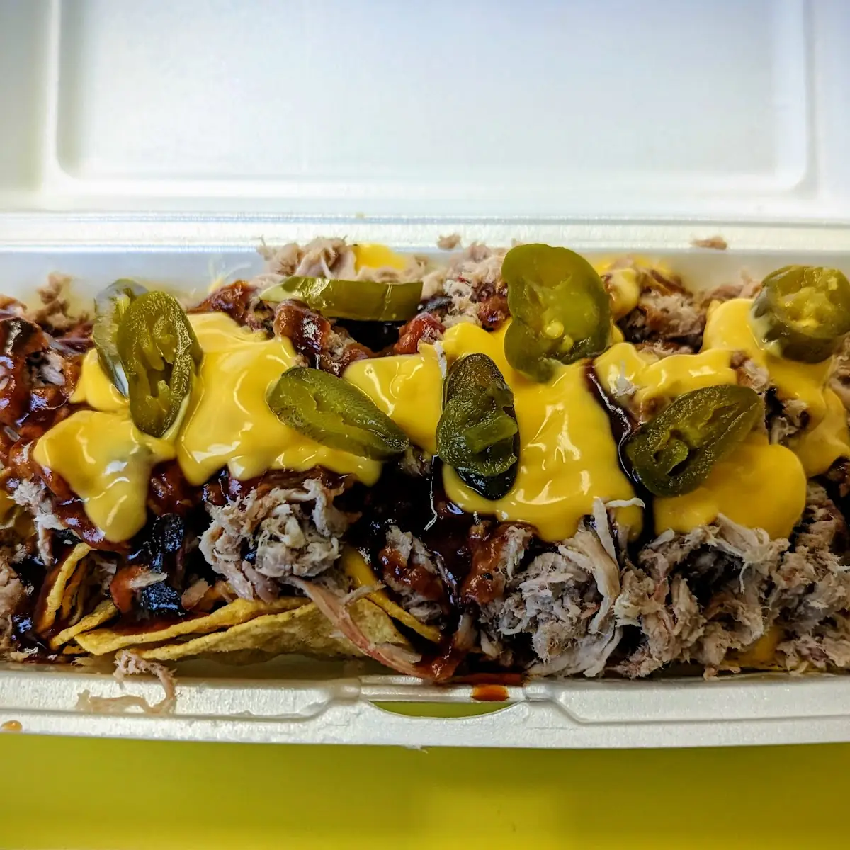BBQ Nachos with Jalapenos