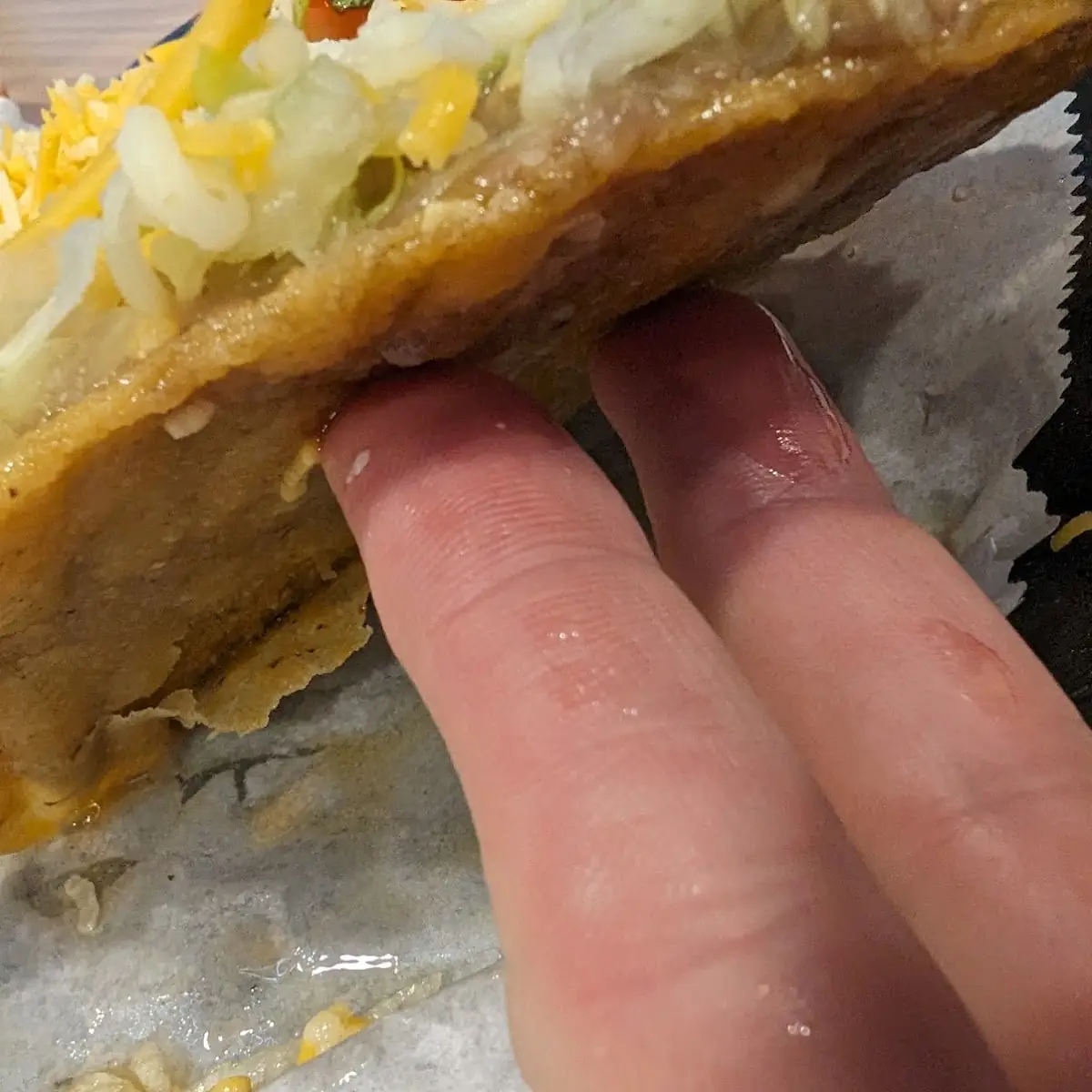 A Tostada That Is Falling Apart