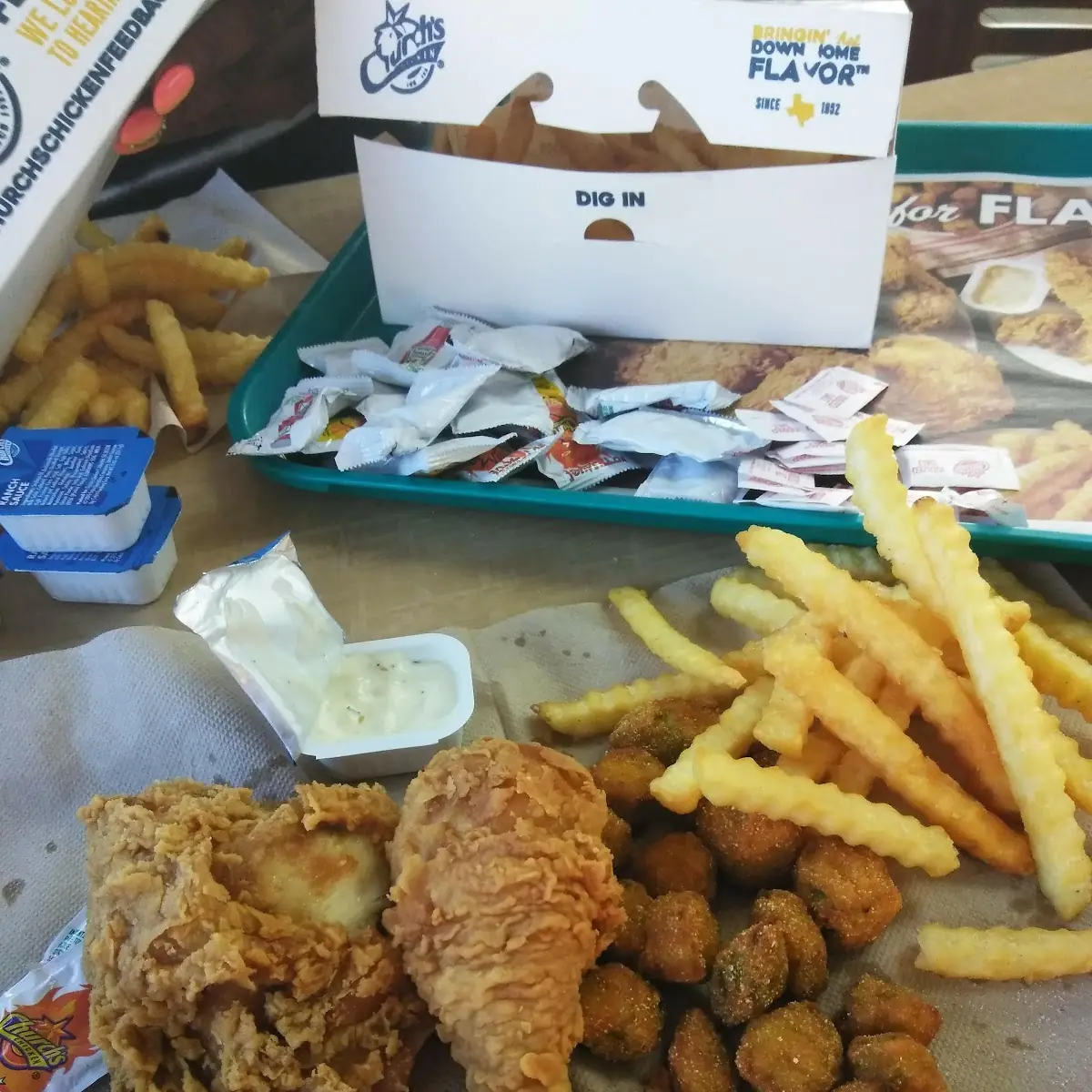 Fried Chicken and Fries