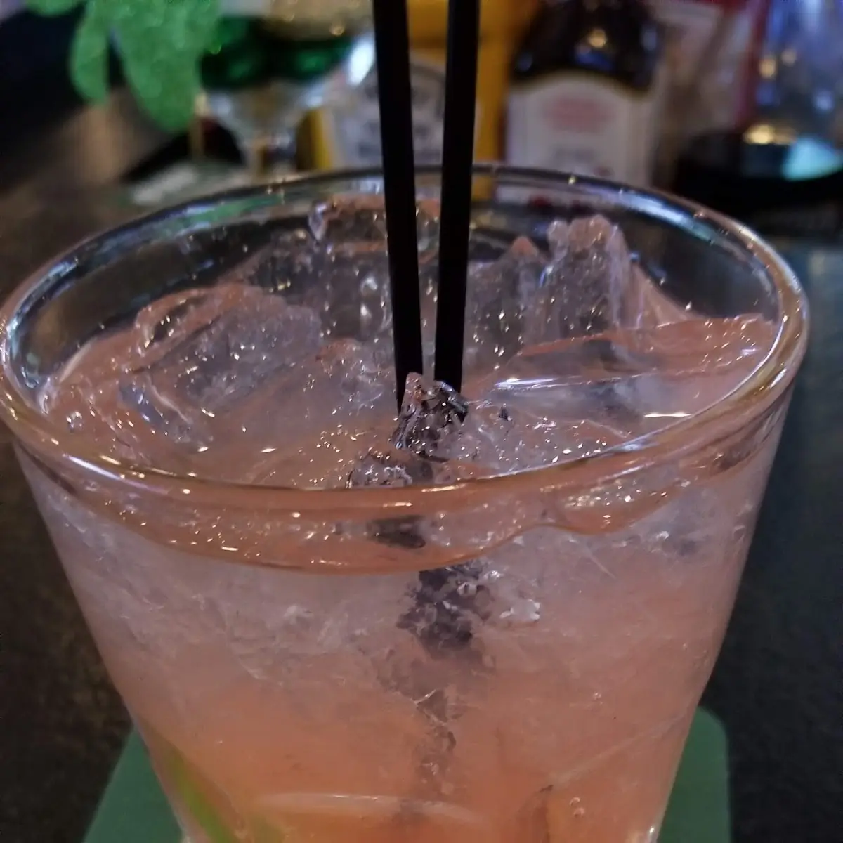 Tropicana Ruby Red Grapefruit Juice and Tito's with a Lime
