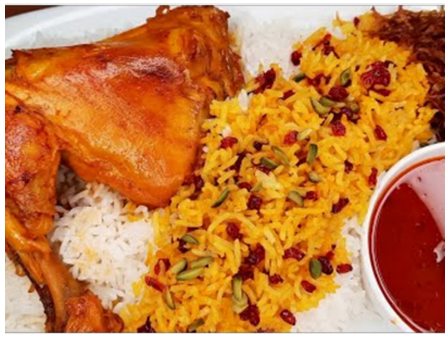 Zereshk Polo Ba Morgh, Sadaf Persian Restaurant - Balmain