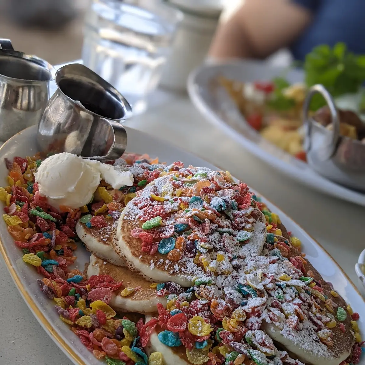 Fruity Pebbles Pancakes