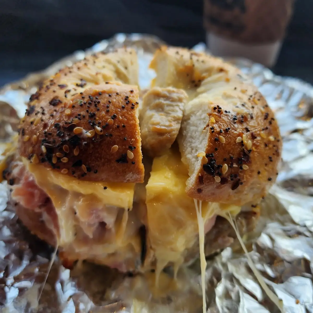 Hot Melted Cheese Bagel Bread