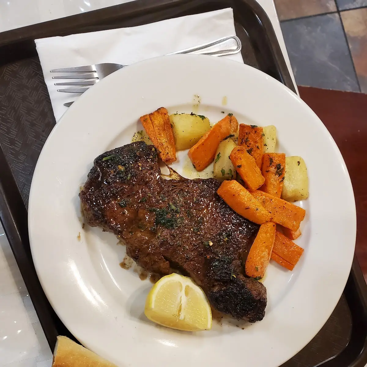 Ribeye Steak with Potatoes & Carrots
