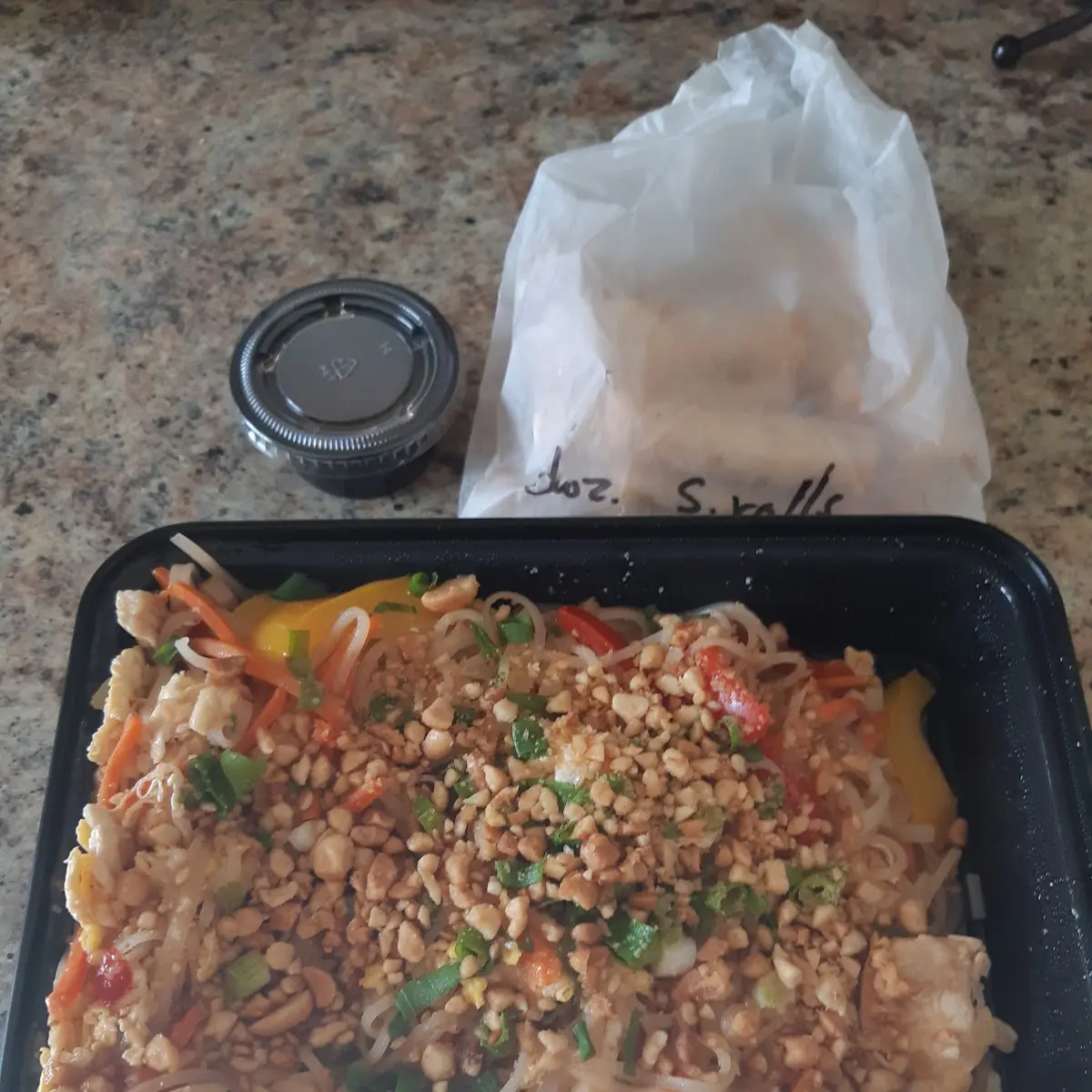 Pad Thai Chicken and Pork Spring Rolls