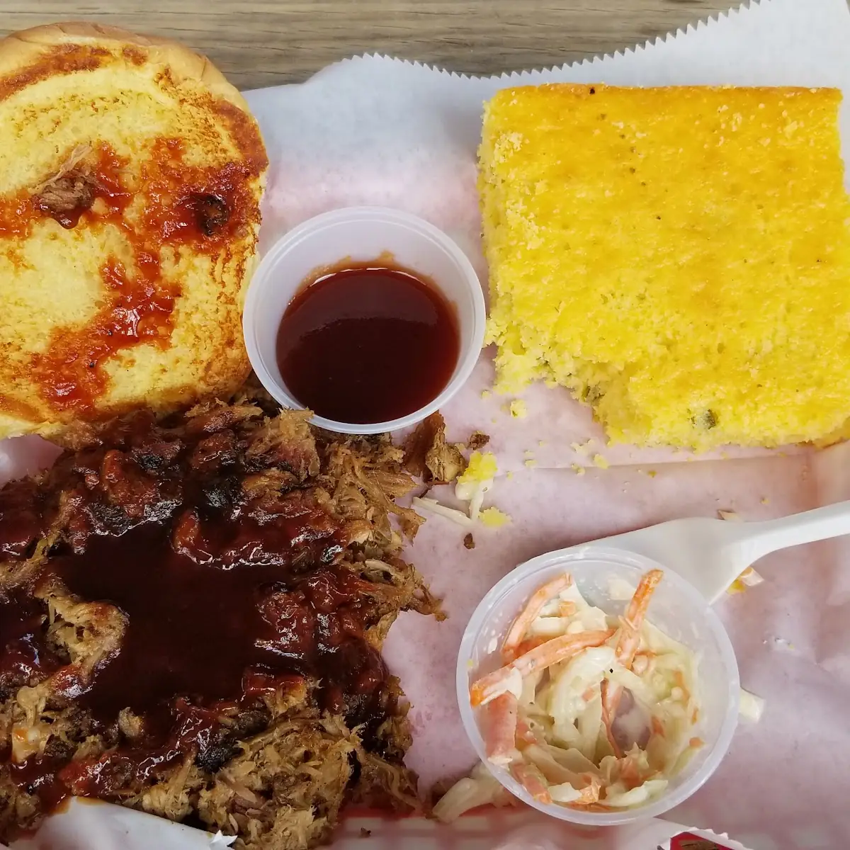 Pulled Pork Sandwich and Jalapeno Cornbread