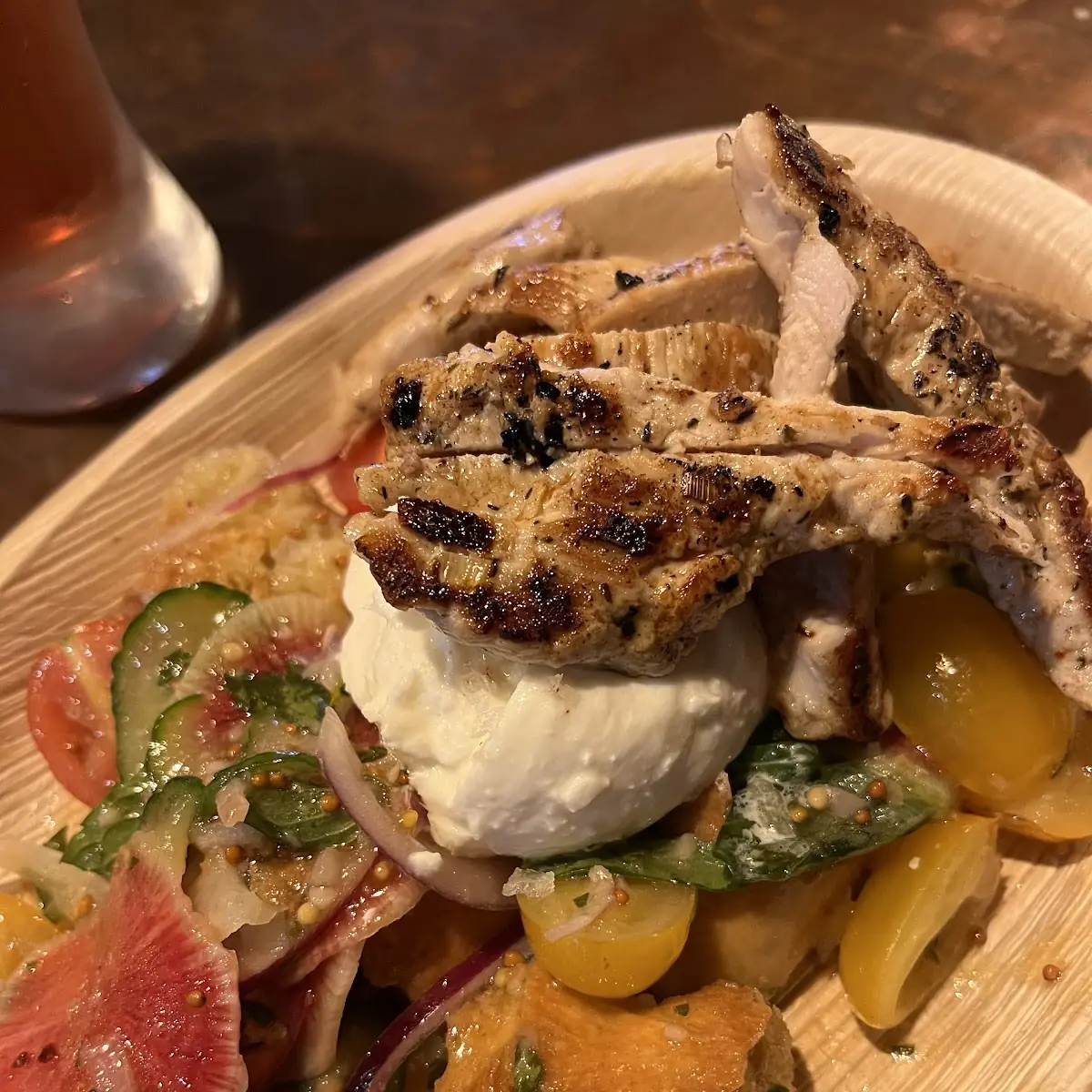 Persimmon Salad with Grilled Chicken